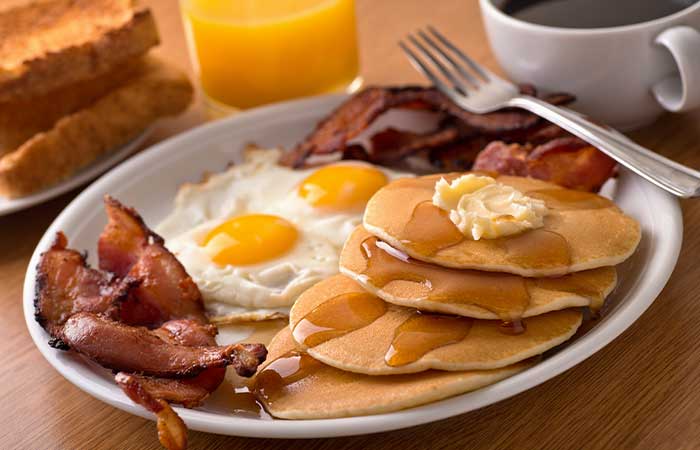 Rise and shine with breakfast at Rapids Riverside Bar & Grill in South Range WI.